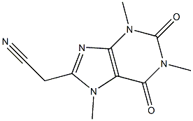 (1,3,7-trimethyl-2,6-dioxo-2,3,6,7-tetrahydro-1H-purin-8-yl)acetonitrile Structure