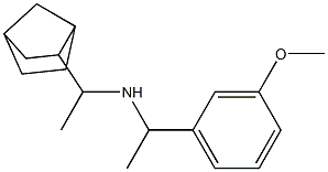 (1-{bicyclo[2.2.1]heptan-2-yl}ethyl)[1-(3-methoxyphenyl)ethyl]amine,,结构式