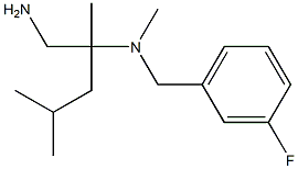 (1-amino-2,4-dimethylpentan-2-yl)[(3-fluorophenyl)methyl]methylamine Structure