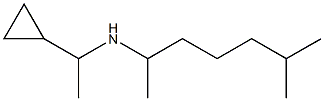 (1-cyclopropylethyl)(6-methylheptan-2-yl)amine Struktur