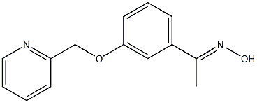 (1E)-1-[3-(pyridin-2-ylmethoxy)phenyl]ethanone oxime 化学構造式