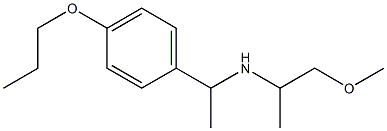 (1-methoxypropan-2-yl)[1-(4-propoxyphenyl)ethyl]amine Struktur