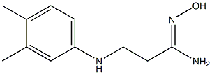 (1Z)-3-[(3,4-dimethylphenyl)amino]-N'-hydroxypropanimidamide,,结构式