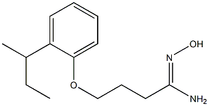 (1Z)-4-(2-sec-butylphenoxy)-N'-hydroxybutanimidamide Structure