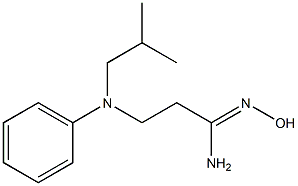 (1Z)-N'-hydroxy-3-[isobutyl(phenyl)amino]propanimidamide 结构式