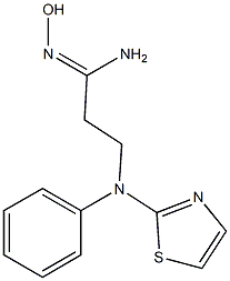 (1Z)-N'-hydroxy-3-[phenyl(1,3-thiazol-2-yl)amino]propanimidamide Struktur