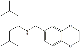 (2,3-dihydro-1,4-benzodioxin-6-ylmethyl)(2,6-dimethylheptan-4-yl)amine Struktur