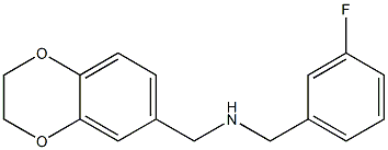 (2,3-dihydro-1,4-benzodioxin-6-ylmethyl)[(3-fluorophenyl)methyl]amine Struktur
