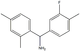 (2,4-dimethylphenyl)(3-fluoro-4-methylphenyl)methanamine 化学構造式