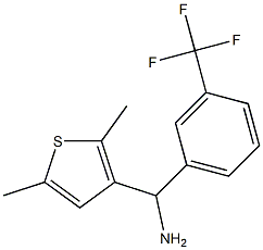 (2,5-dimethylthiophen-3-yl)[3-(trifluoromethyl)phenyl]methanamine 化学構造式