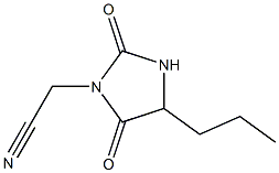 (2,5-dioxo-4-propylimidazolidin-1-yl)acetonitrile Struktur