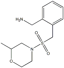 (2-{[(2-methylmorpholine-4-)sulfonyl]methyl}phenyl)methanamine,,结构式