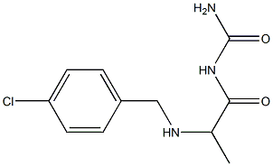 (2-{[(4-chlorophenyl)methyl]amino}propanoyl)urea Structure