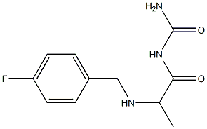 (2-{[(4-fluorophenyl)methyl]amino}propanoyl)urea Structure