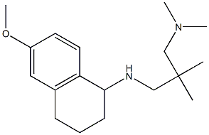 (2-{[(6-methoxy-1,2,3,4-tetrahydronaphthalen-1-yl)amino]methyl}-2-methylpropyl)dimethylamine Struktur