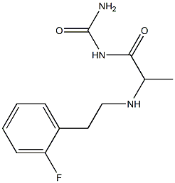 (2-{[2-(2-fluorophenyl)ethyl]amino}propanoyl)urea Struktur
