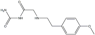 (2-{[2-(4-methoxyphenyl)ethyl]amino}acetyl)urea Struktur