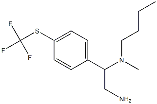 (2-amino-1-{4-[(trifluoromethyl)sulfanyl]phenyl}ethyl)(butyl)methylamine,,结构式