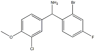(2-bromo-4-fluorophenyl)(3-chloro-4-methoxyphenyl)methanamine Structure