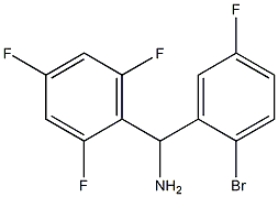 (2-bromo-5-fluorophenyl)(2,4,6-trifluorophenyl)methanamine 化学構造式