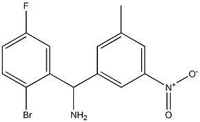 (2-bromo-5-fluorophenyl)(3-methyl-5-nitrophenyl)methanamine