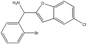 (2-bromophenyl)(5-chloro-1-benzofuran-2-yl)methanamine Structure