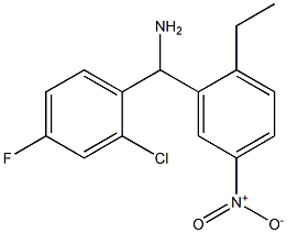 (2-chloro-4-fluorophenyl)(2-ethyl-5-nitrophenyl)methanamine,,结构式