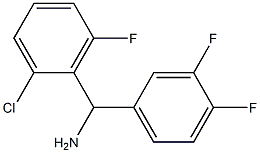 (2-chloro-6-fluorophenyl)(3,4-difluorophenyl)methanamine Struktur