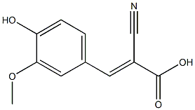 (2E)-2-cyano-3-(4-hydroxy-3-methoxyphenyl)acrylic acid,,结构式