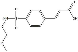 (2E)-3-(4-{[(2-methoxyethyl)amino]sulfonyl}phenyl)acrylic acid,,结构式