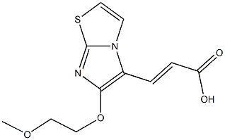 (2E)-3-[6-(2-methoxyethoxy)imidazo[2,1-b][1,3]thiazol-5-yl]acrylic acid 结构式