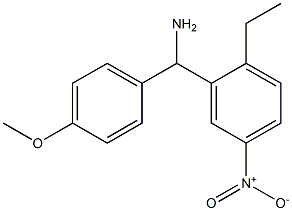 (2-ethyl-5-nitrophenyl)(4-methoxyphenyl)methanamine,,结构式