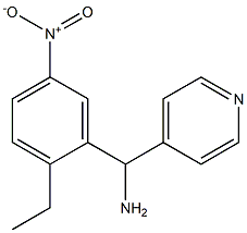 (2-ethyl-5-nitrophenyl)(pyridin-4-yl)methanamine Struktur