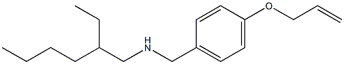 (2-ethylhexyl)({[4-(prop-2-en-1-yloxy)phenyl]methyl})amine,,结构式
