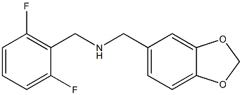 (2H-1,3-benzodioxol-5-ylmethyl)[(2,6-difluorophenyl)methyl]amine Structure