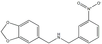 (2H-1,3-benzodioxol-5-ylmethyl)[(3-nitrophenyl)methyl]amine|