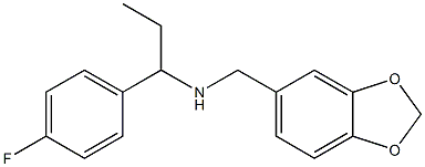 (2H-1,3-benzodioxol-5-ylmethyl)[1-(4-fluorophenyl)propyl]amine Struktur