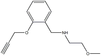 (2-methoxyethyl)({[2-(prop-2-yn-1-yloxy)phenyl]methyl})amine Structure