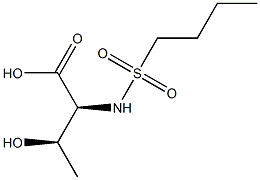 (2S,3R)-2-[(butylsulfonyl)amino]-3-hydroxybutanoic acid 化学構造式