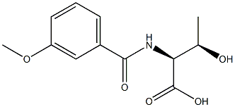 (2S,3R)-3-hydroxy-2-[(3-methoxybenzoyl)amino]butanoic acid 结构式