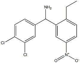 (3,4-dichlorophenyl)(2-ethyl-5-nitrophenyl)methanamine Struktur