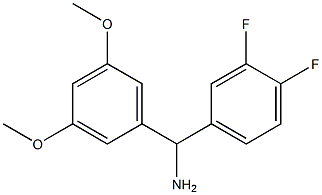 (3,4-difluorophenyl)(3,5-dimethoxyphenyl)methanamine 结构式