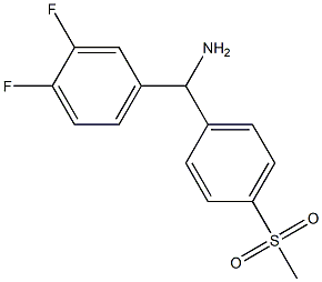 (3,4-difluorophenyl)(4-methanesulfonylphenyl)methanamine,,结构式