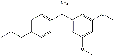 (3,5-dimethoxyphenyl)(4-propylphenyl)methanamine 化学構造式