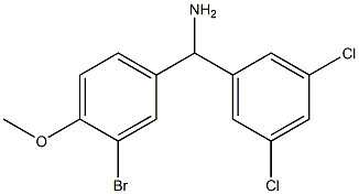 (3-bromo-4-methoxyphenyl)(3,5-dichlorophenyl)methanamine 化学構造式