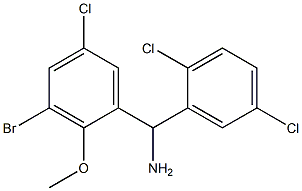 (3-bromo-5-chloro-2-methoxyphenyl)(2,5-dichlorophenyl)methanamine,,结构式