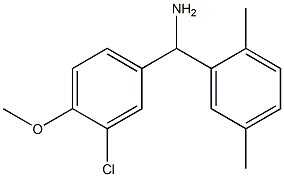 (3-chloro-4-methoxyphenyl)(2,5-dimethylphenyl)methanamine,,结构式