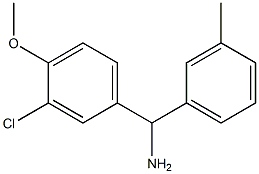 (3-chloro-4-methoxyphenyl)(3-methylphenyl)methanamine,,结构式