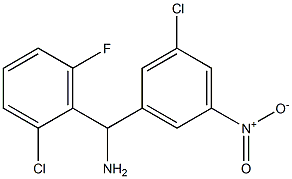 (3-chloro-5-nitrophenyl)(2-chloro-6-fluorophenyl)methanamine 化学構造式