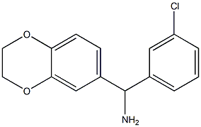 (3-chlorophenyl)(2,3-dihydro-1,4-benzodioxin-6-yl)methanamine Structure